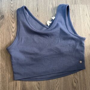 Roxy Deep Blue Sleeveless Crop Top